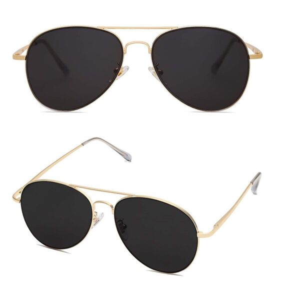 NIB SOJOS Classic Aviator Polarized Retro Style Sunglasses, Gold/Green - Picture 3 of 11